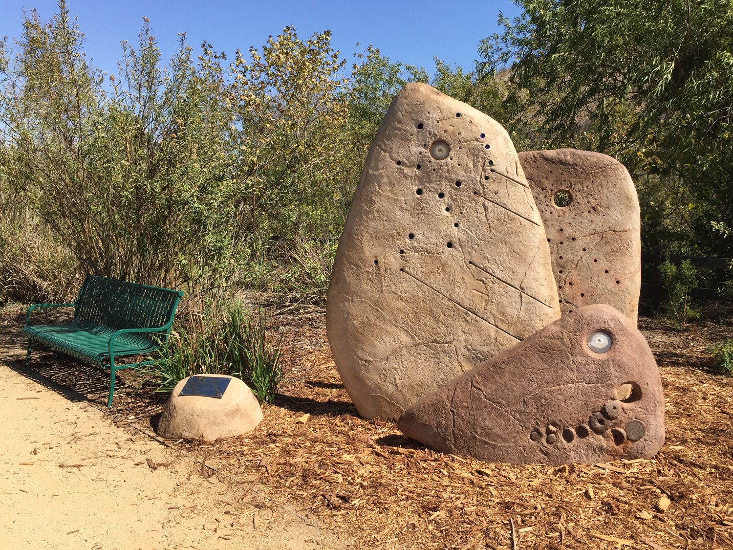 Rocks and plants at Ballona Discovery Park